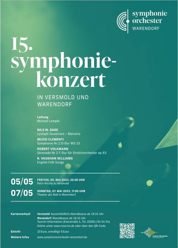 Ankündigungsplakat 15. Symphoniekonzert